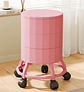 Taburete Multifuncional Rosa Malltradecl 3 Niveles Con Baulera Y Ruedas - Miniatura 8