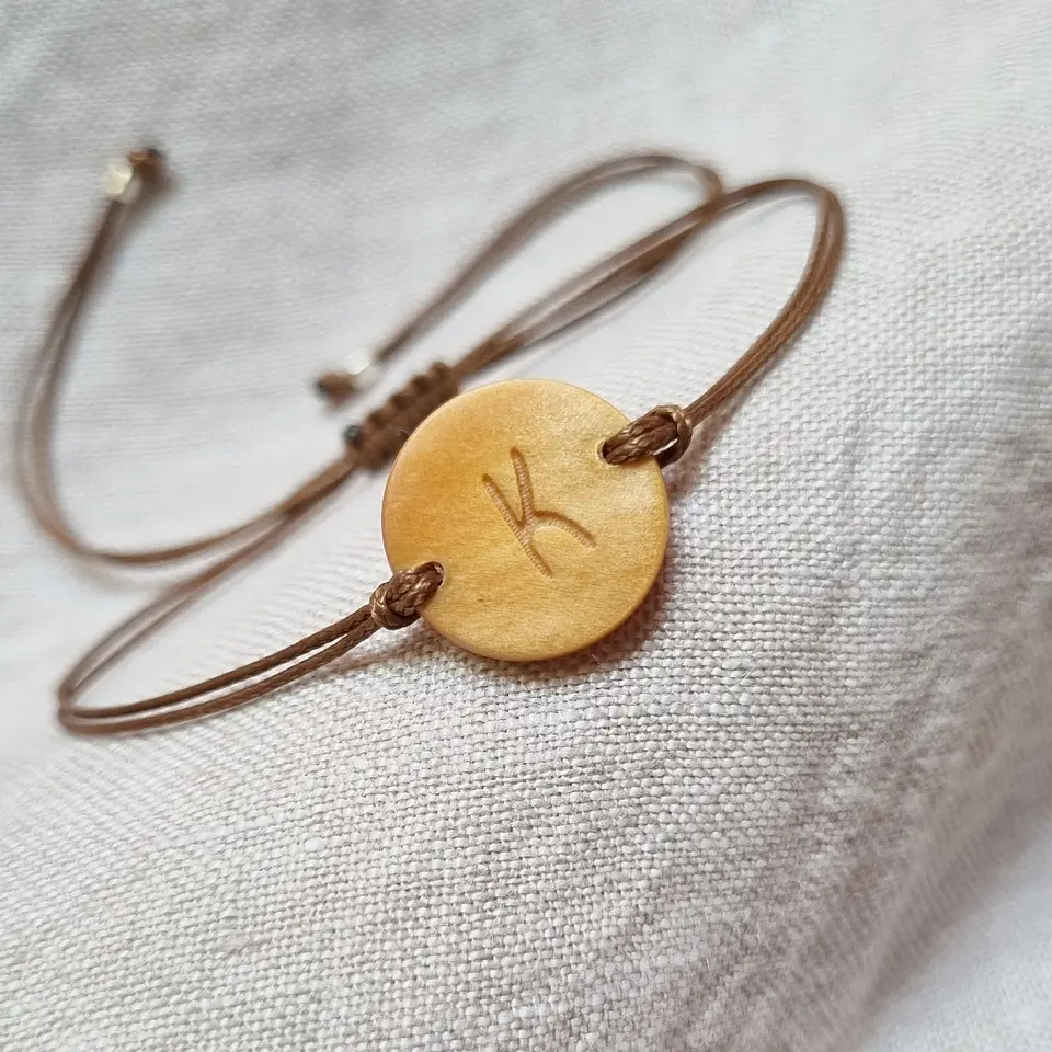 Pulseras de Picoyo con grabado de letra 1