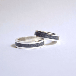 Argollas de plata y lapislázuli