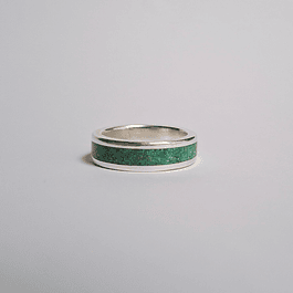 Anillo de plata y crisocola