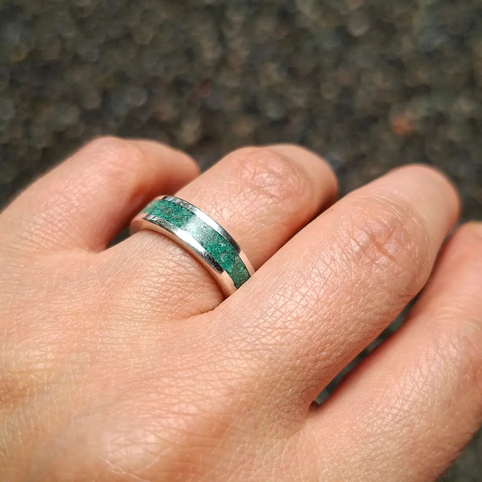 Anillo de plata y crisocola 3