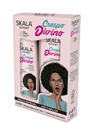 Skala kit shampoo/acond crespo divino 650 ml. 