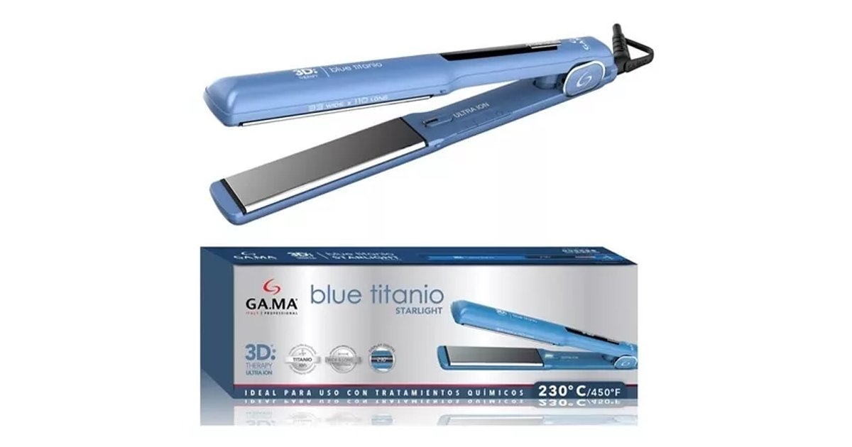 Plancha Alisadora Blue Titanio StarLight Gama