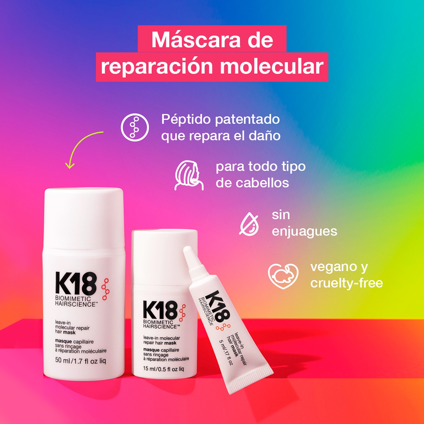 Leave-in consumer mask 15ml k18 3