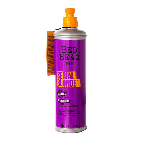 BED HEAD TIGI SHAMPOO SERIAL BLONDE RESTAURADOR PARA RUBIOS 400 ML 