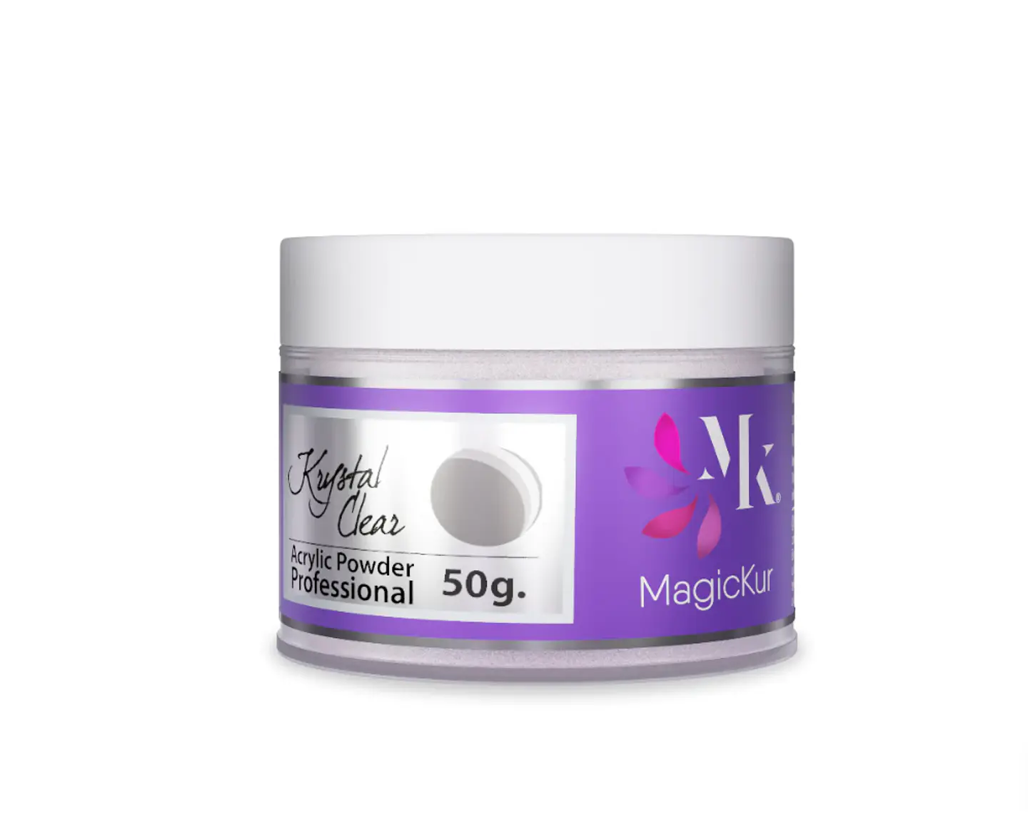 POLVO ACRÍLICO KRYSTAL CLEAR 50G MAGICKUR  1