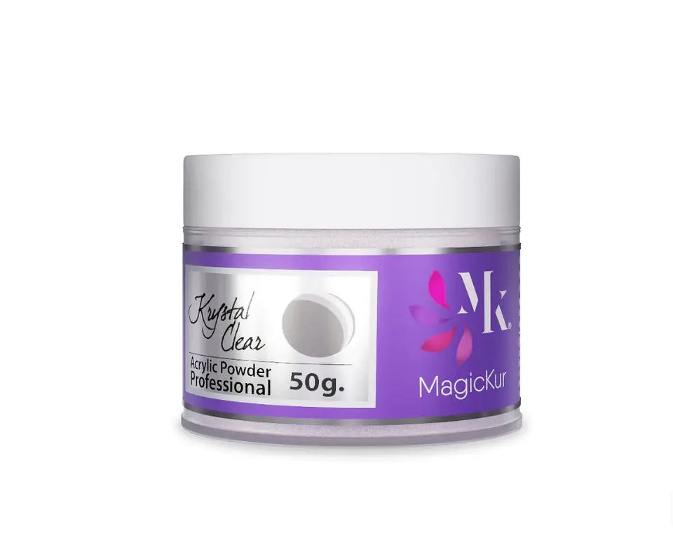 POLVO ACRÍLICO KRYSTAL CLEAR 50G MAGICKUR  1