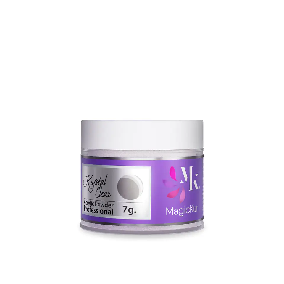 POLVO ACRÍLICO KRYSTAL CLEAR 7G MAGICKUR TRANSPARENTE  1