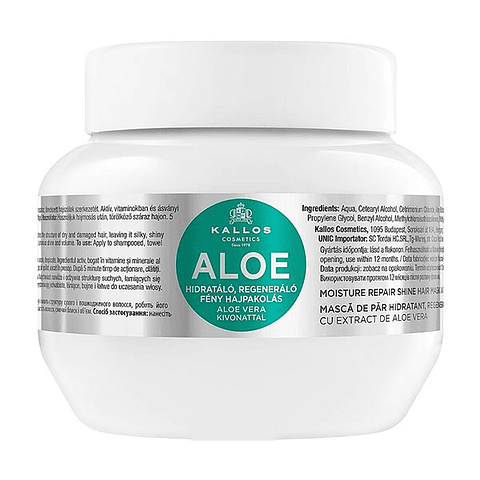 KALLOS "ALOE"  MASCARILLA REPARADORA E HIDRATANTE 275ML 