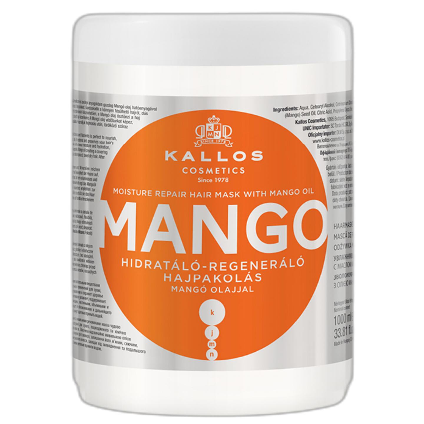 KALLOS MANGO HAIR MASK 1000ML  1