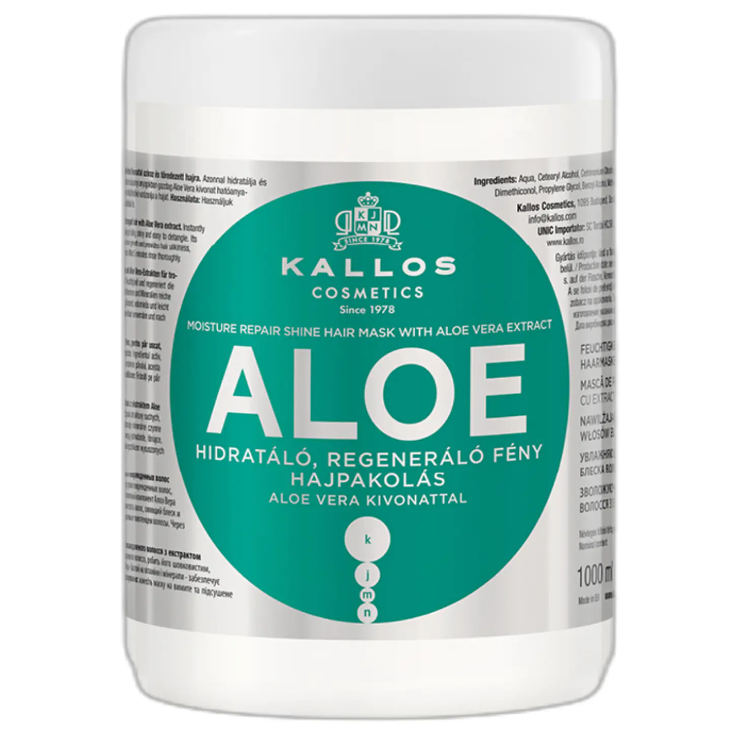 KALLOS MASCARA HIDRATANTE DE ALOE 1000ML  1
