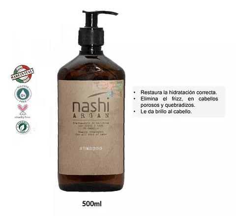 NASHI SHAMPOO ARGAN 500ML 