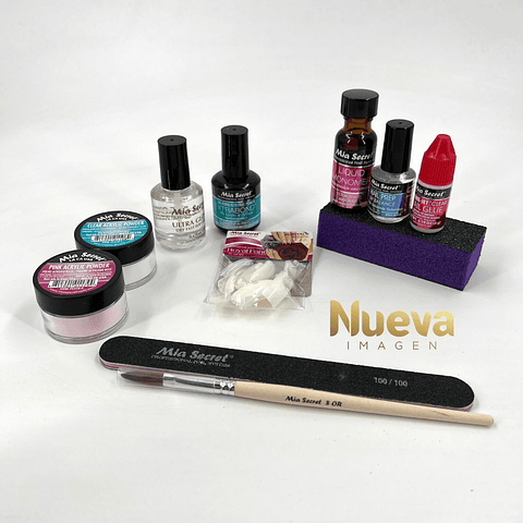 MIA SECRET KIT ACRYLIC POWDER CLEAR & PINK 