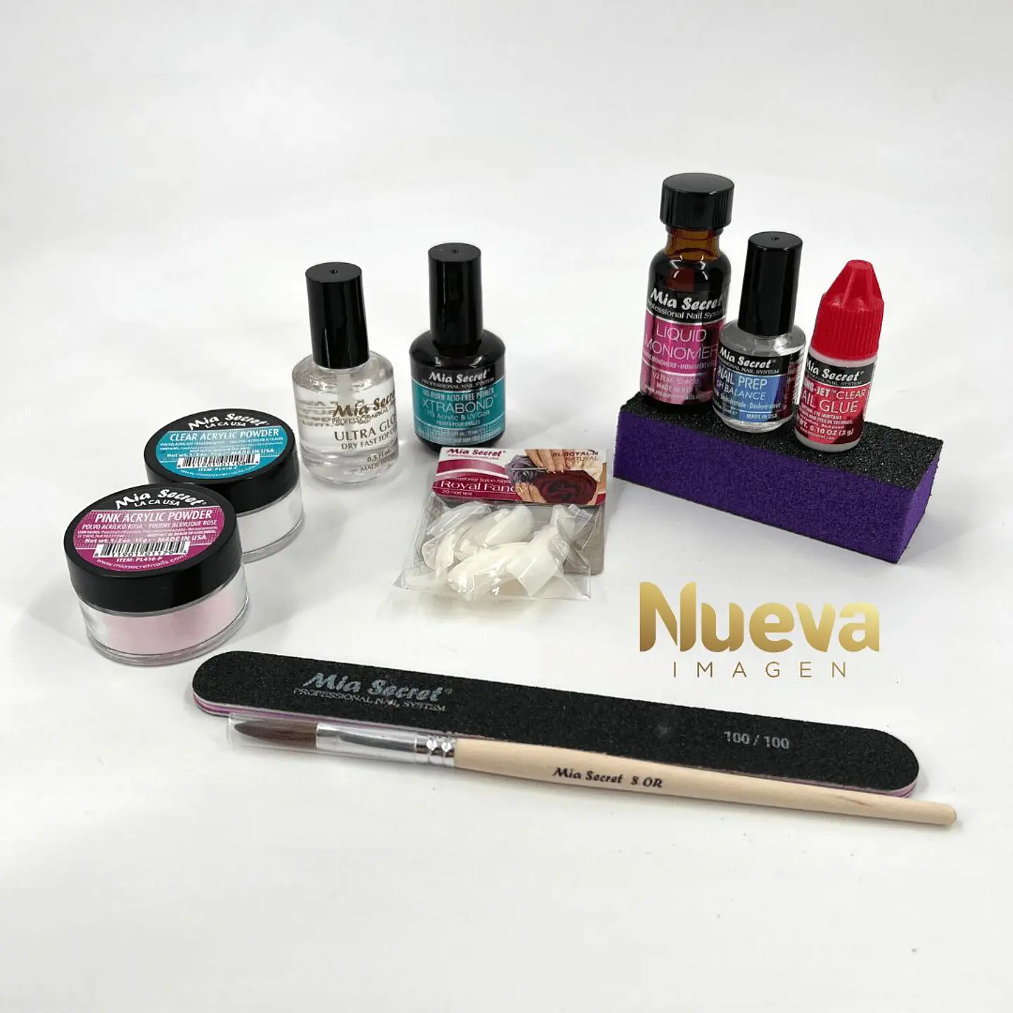 MIA SECRET KIT ACRYLIC POWDER CLEAR & PINK  1