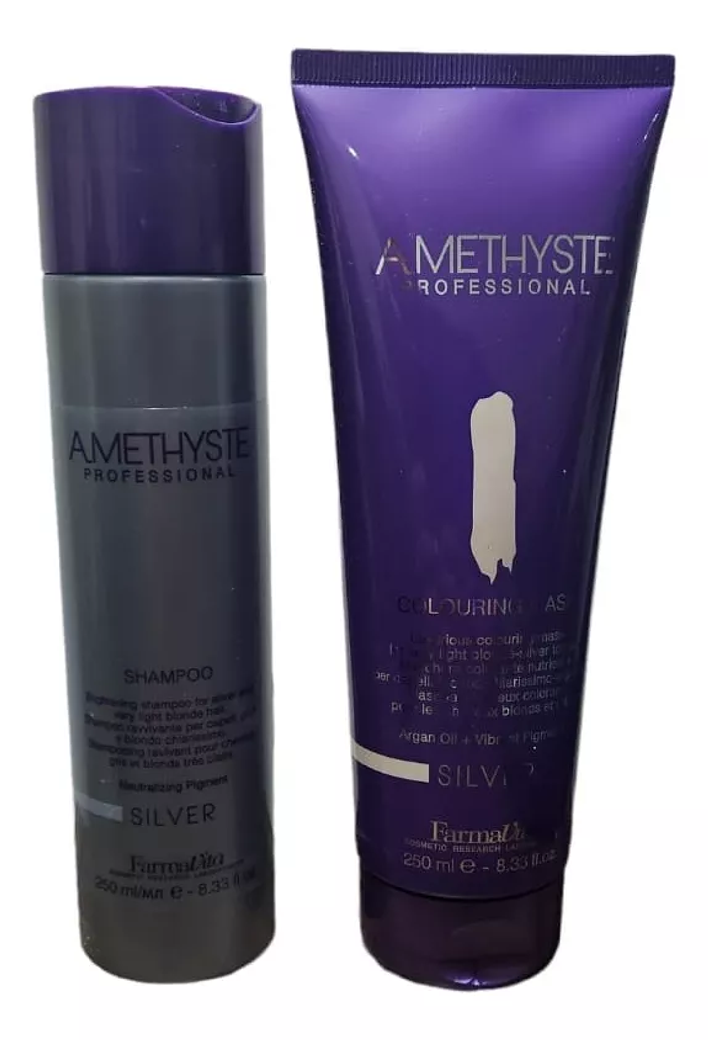 KIT AMETHYSTE SHAMPO + MASK SILVER 250ML  3