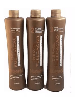 ALISADO PERMANENTE  BRASIL FULL CACAO 3 PASOS 500ml 