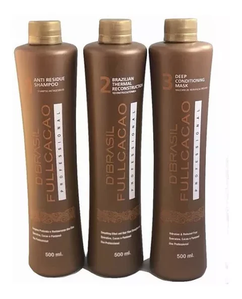 ALISADO PERMANENTE  BRASIL FULL CACAO 3 PASOS 500ml 