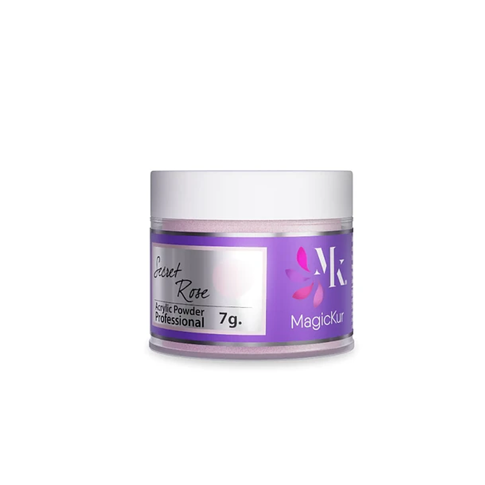 POLVO ACRÍLICO KRYSTAL SECRET ROSE 7G MAGICKUR  1