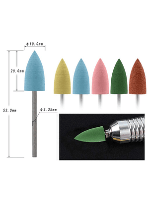 FRESA DE SILICONA AZUL EN PUNTA 