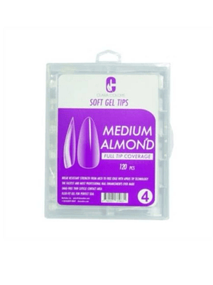 CLARA COLORS TIPS SOFT GEL 120 UN MEDIUM ALMOND 