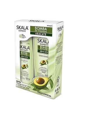 SKALA KIT SHAMPOO/ACOND BOMBA VITAMINAS ABACATE 650 ML 