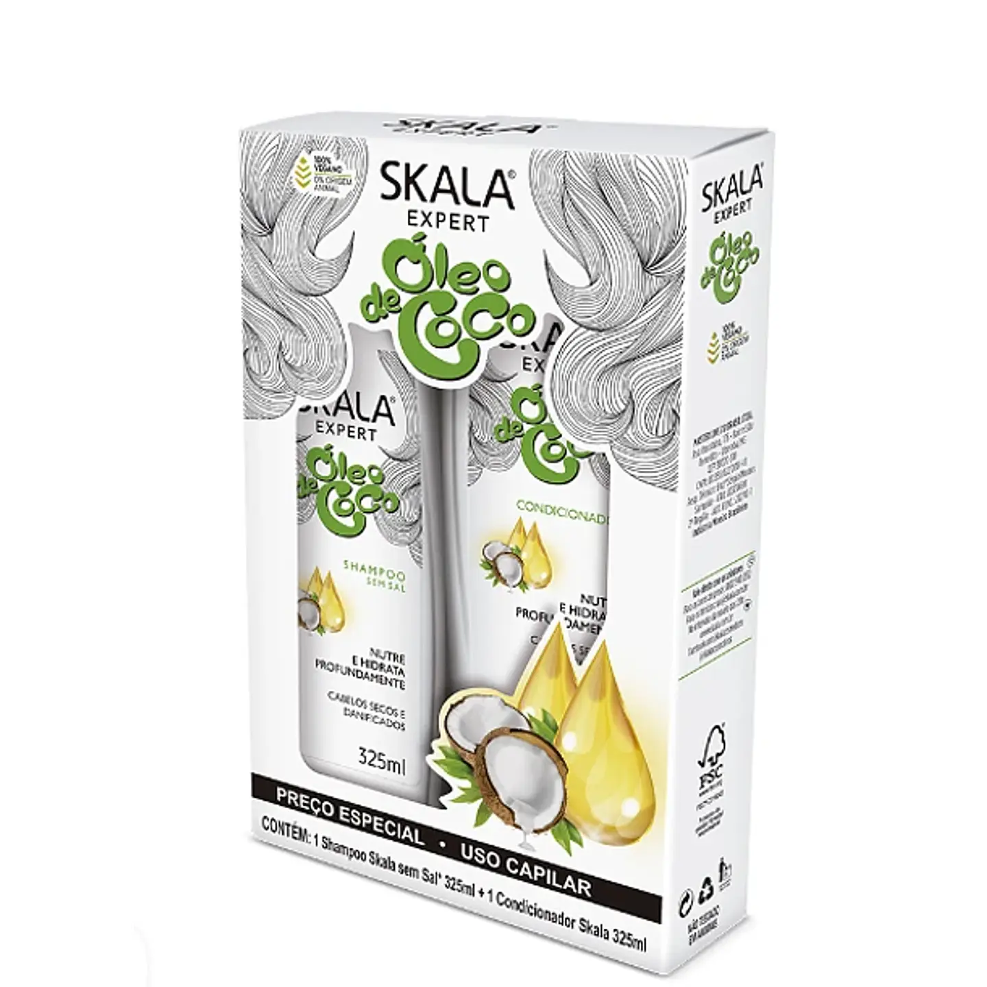 SKALA KIT SHAMPOO/ACOND OLEO DE COCO 650 ML  1
