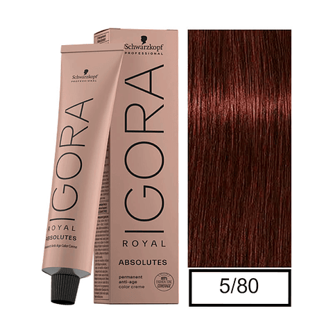 IGORA 60ML CASTAÑO CLARO ROJO NATURAL 5-80 