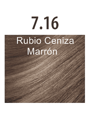 TINTURA CROMATONE 7.16 RUBIO CENIZA MARRON 60 ML 