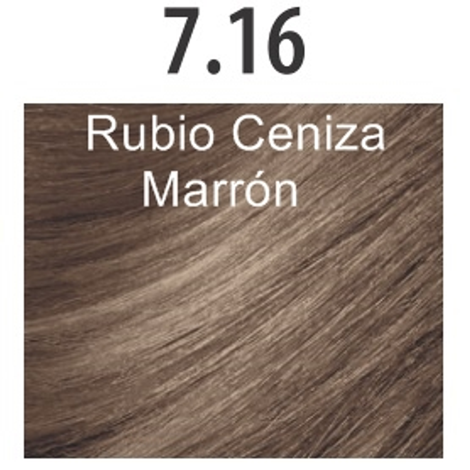 TINTURA CROMATONE 7.16 RUBIO CENIZA MARRON 60 ML  1