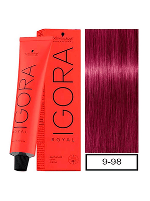 IGORA 60ML RUBIO MUY CLARO VIOL. ROJO 9-98 