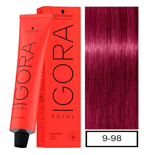 IGORA 60ML RUBIO MUY CLARO VIOL. ROJO 9-98 