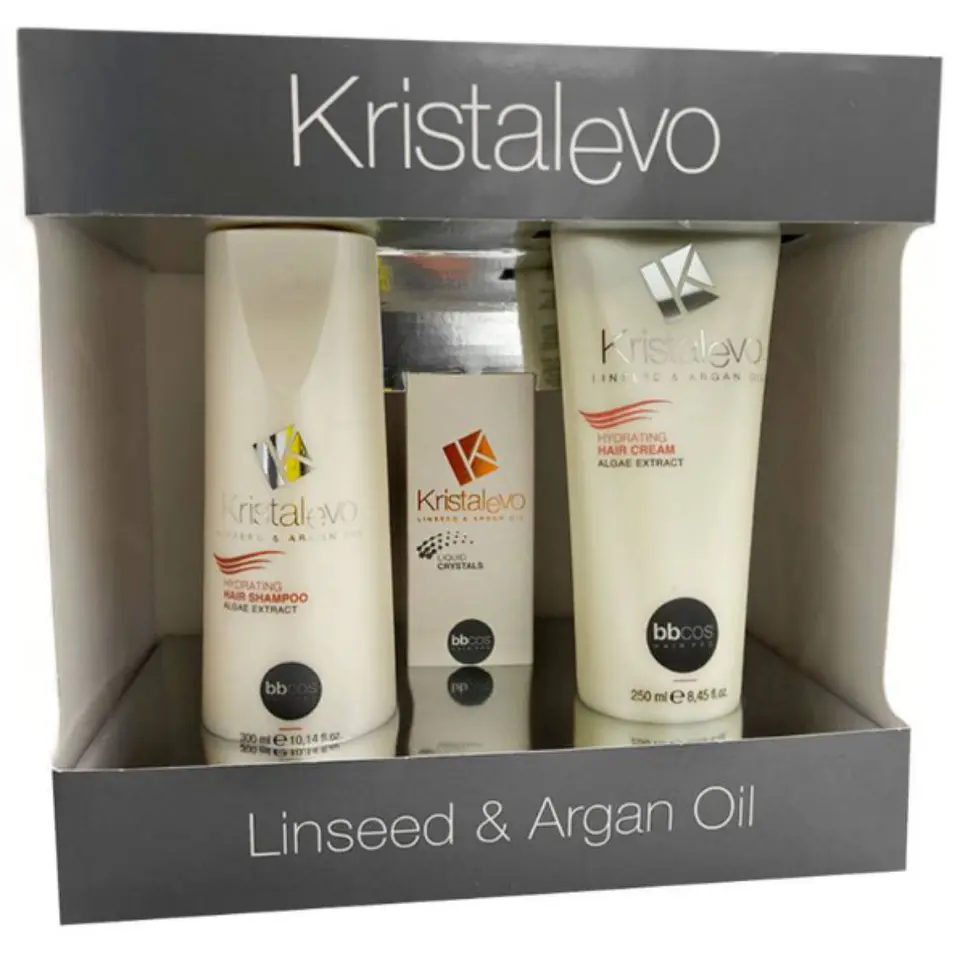 KIT KRISTAL EVO SHAMPOO / ACONDICIONADOR / ACEITE HIDRATACION  1
