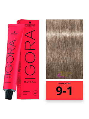 IGORA 9-1 RUBIO MUY CLARO CENIZA  60ML 