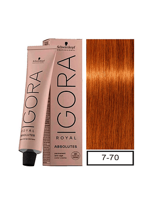 IGORA 60ML RUBIO MED. COBRI. NATU. 7-70 