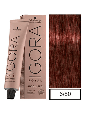 IGORA ROYAL ABSOLUTES RUBIO OSCURO ROJO NATURAL 6-80 60ML 