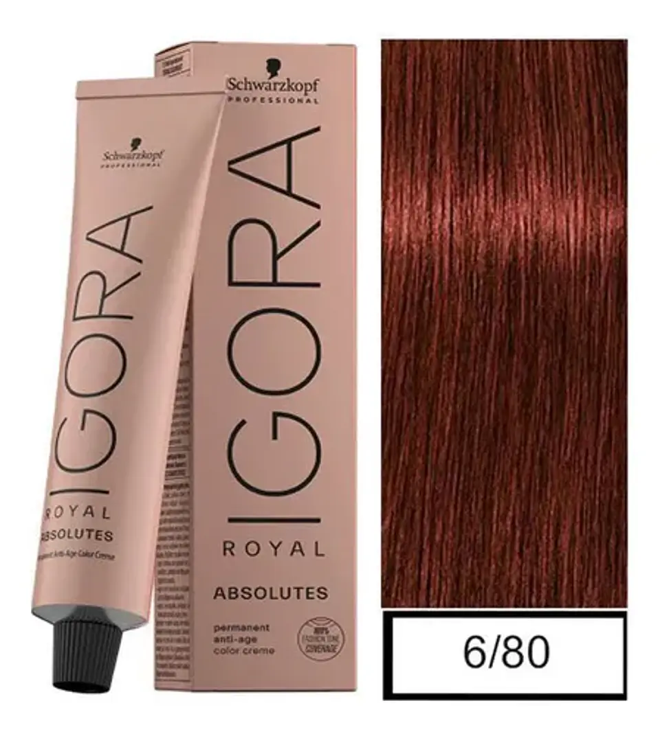 IGORA ROYAL ABSOLUTES RUBIO OSCURO ROJO NATURAL 6-80 60ML  1