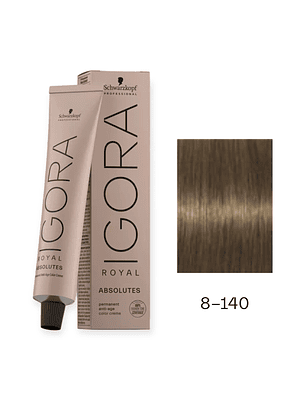 IGORA 60ML RUBIO CLARO CENIZA BEIGE NATU. 8-140 
