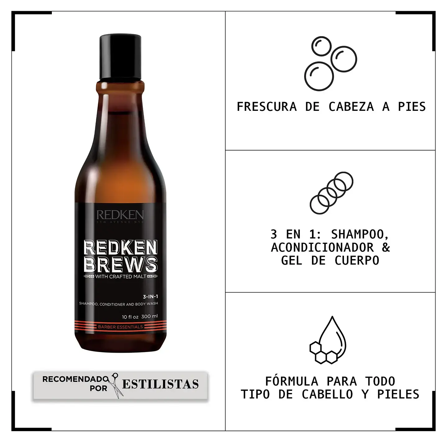 REDKEN BREWS 3 IN 1 300ML  2