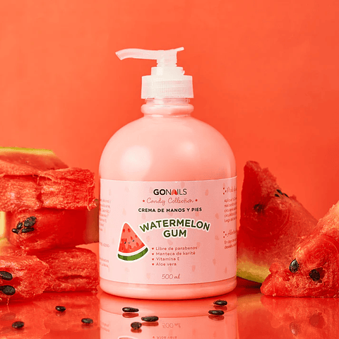 GONAILS CREMA MANOS Y PIES WATERMELON 500ML 