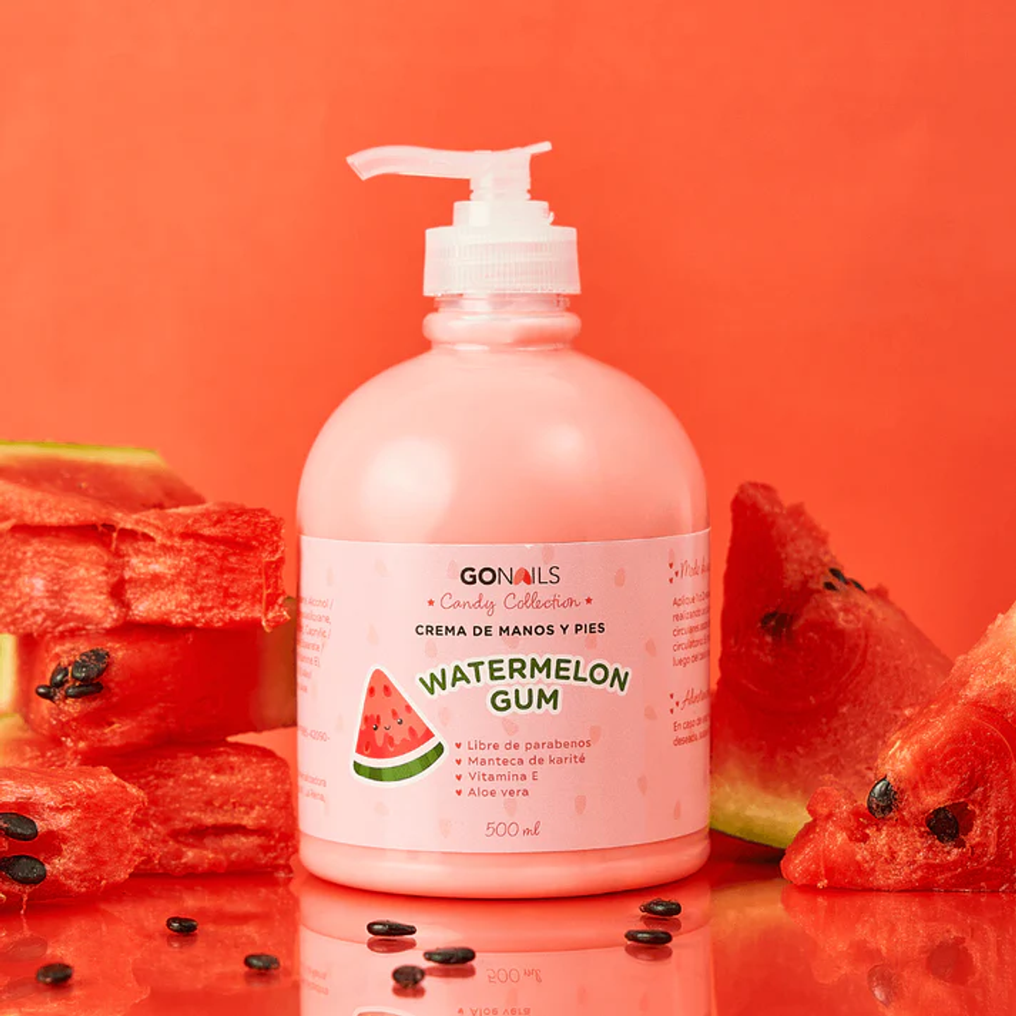 GONAILS CREMA MANOS Y PIES WATERMELON 500ML  1