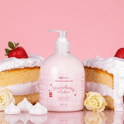 GONAILS CREMA DE MANOS Y PIES STRAWBERRY CAKE 500ML 