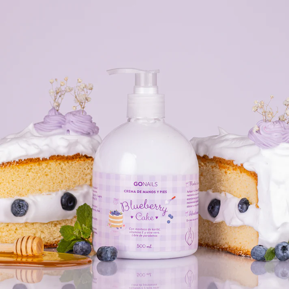 GONAILS CREMA DE MANOS Y PIES BLUEBERRY CAKE 500ML  1