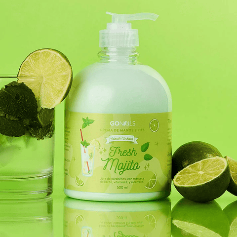 GONAIL CREMA DE MANOS Y PIES FRESH MOJITO 500ML 