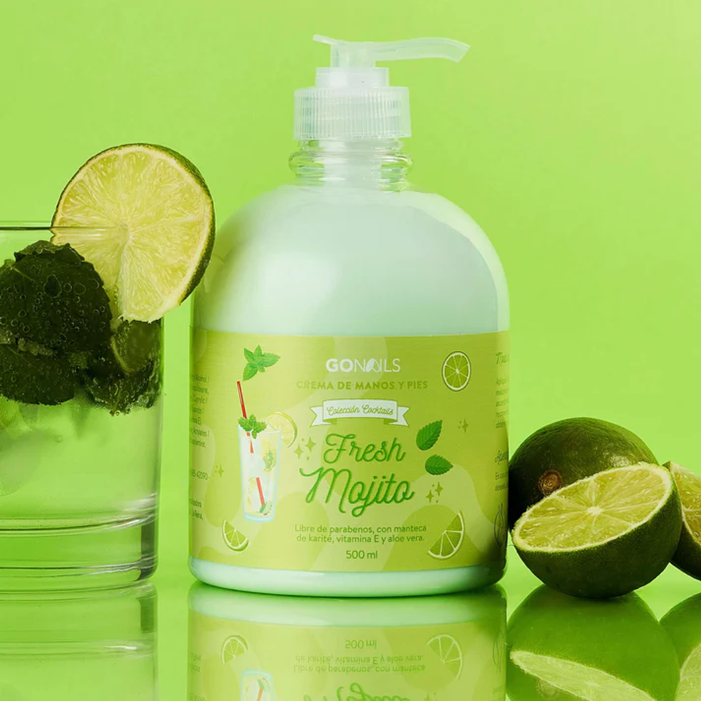 GONAIL CREMA DE MANOS Y PIES FRESH MOJITO 500ML  1