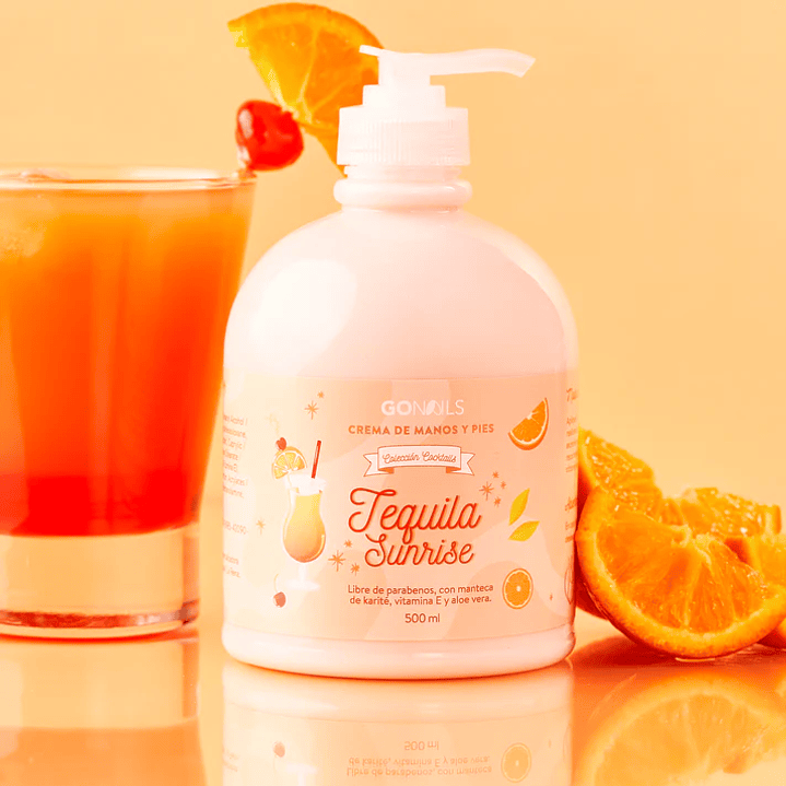 GONAILS CREMA DE MANOS Y PIES TEQUILA SUNRISE 500ML  1