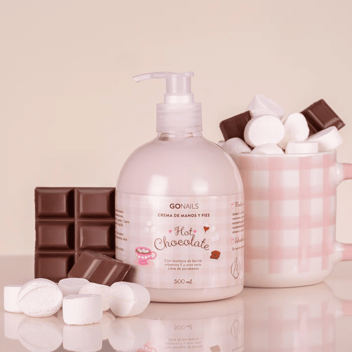 CREMA DE MANOS Y PIES  GO NAILS HOT CHOCOLATE 500ML  1