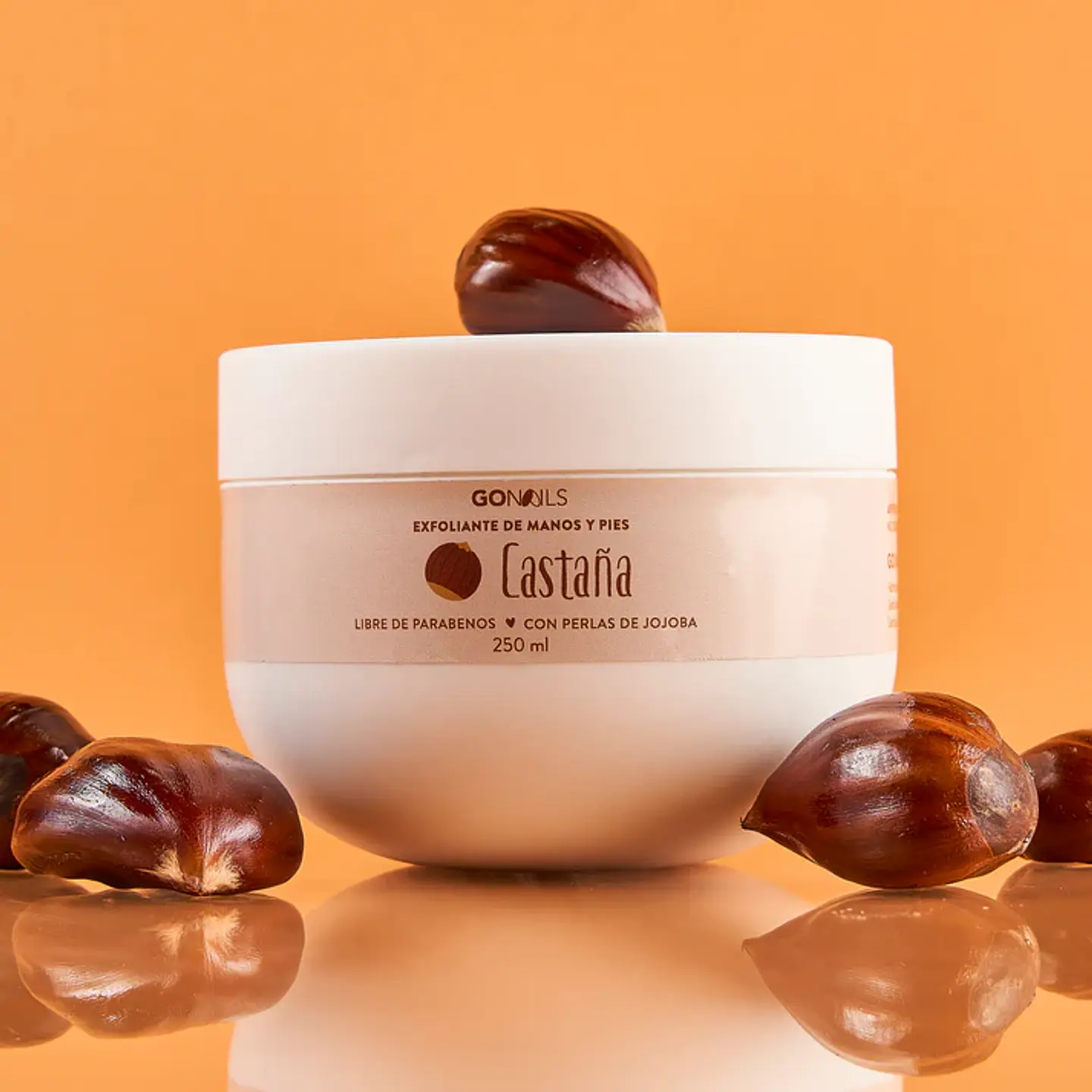 GONAILS EXFOLIANTE MANOS Y PIES CASTAÑA 250ML  1