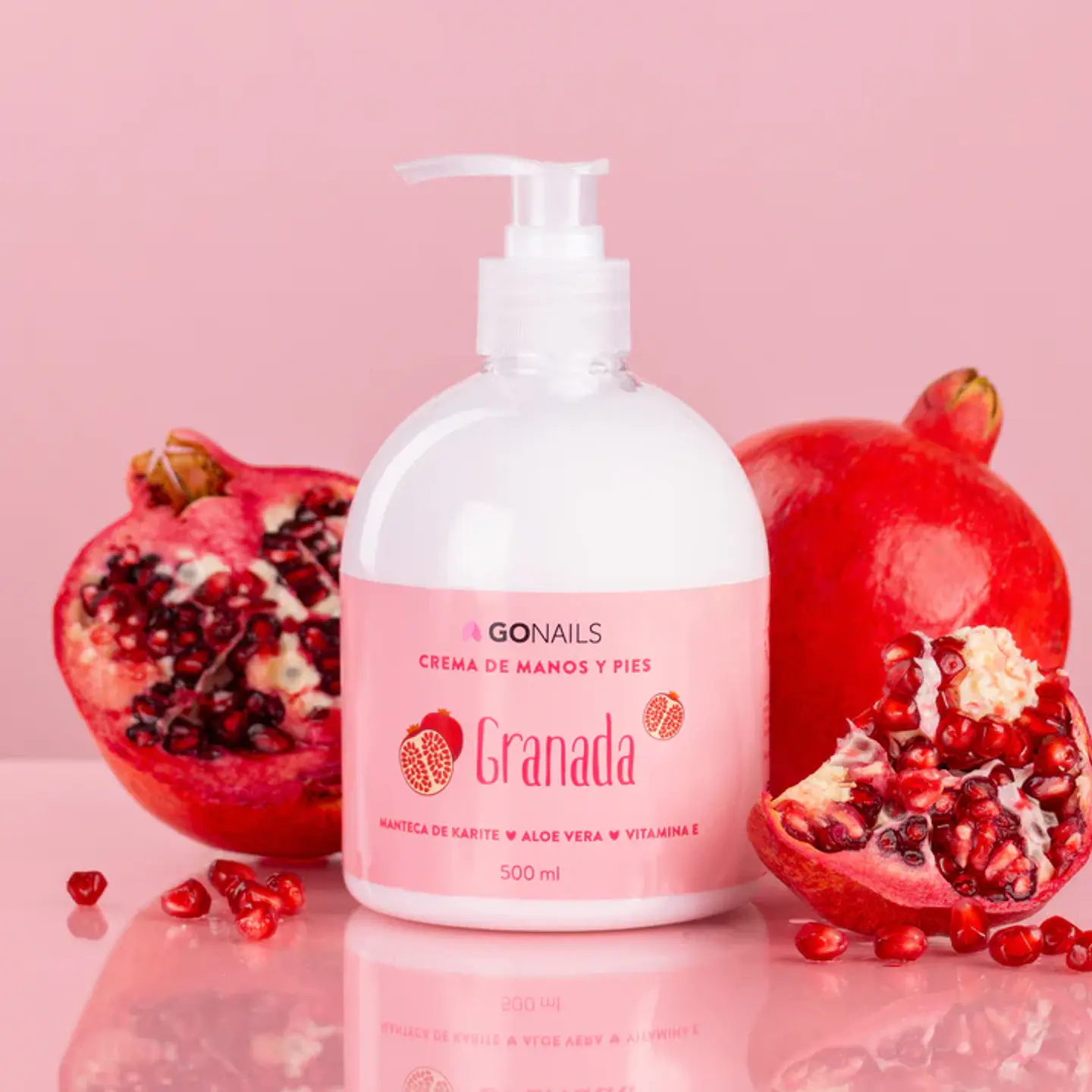 GONAILS CREMA MANOS Y PEIS POMEGRANATE 500ML  1