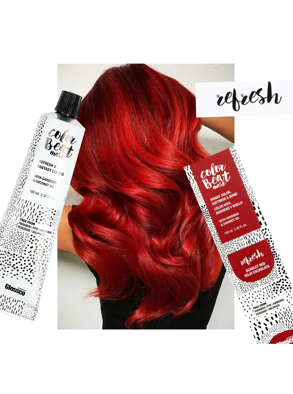 GLOSSCO BEAT MASK COOL RED 100ML TINTE FANTASIA COOL RED 11 1