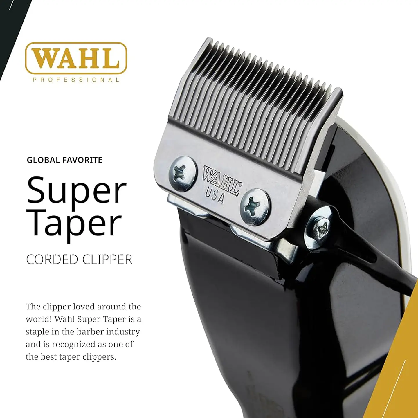MAQUINA DE CORTE PROFESIONAL WAHL SUPER TAPER CON CABLE  2
